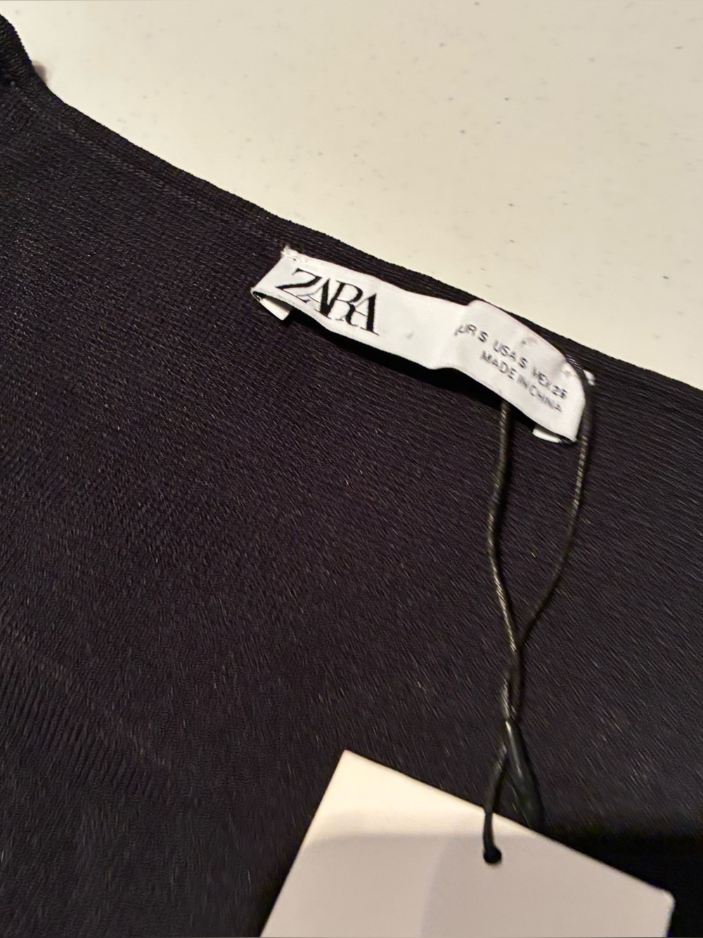NWT Zara Cropped Corset Inspired Knit Top in Black Size Small - Picture 5 of 8